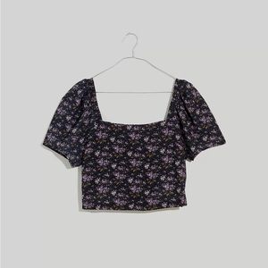 Madewell puff sleeve floral shirt